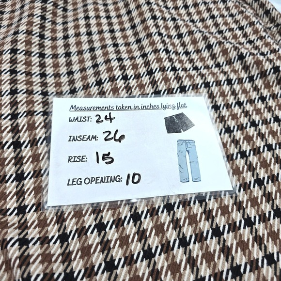 Lane Bryant Brown Houndstooth Pants Plus Size 28 Straight Leg Career Trousers - Picture 7 of 7